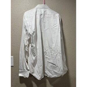 H&M Divided Mens White Button Down Shirt Long Sleeve Chest Pocket Regular Fit L